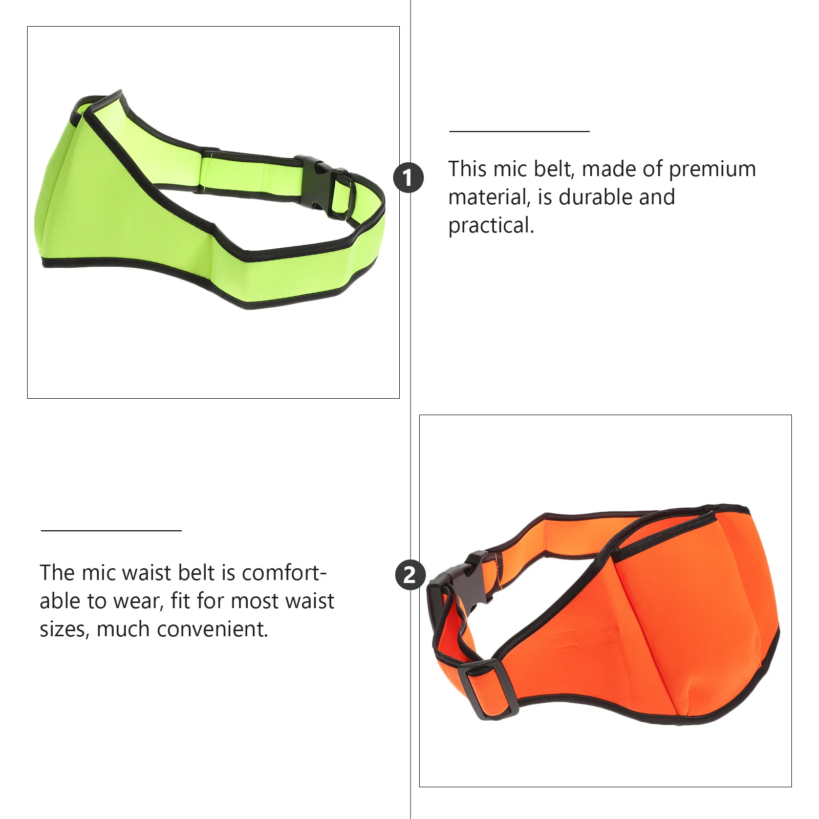 

4pcs Jumping Exercise Mic Pouch Premium Diving Fabric Waist Belt For Fitness Instructors Yoga Cycling Microphone Holder