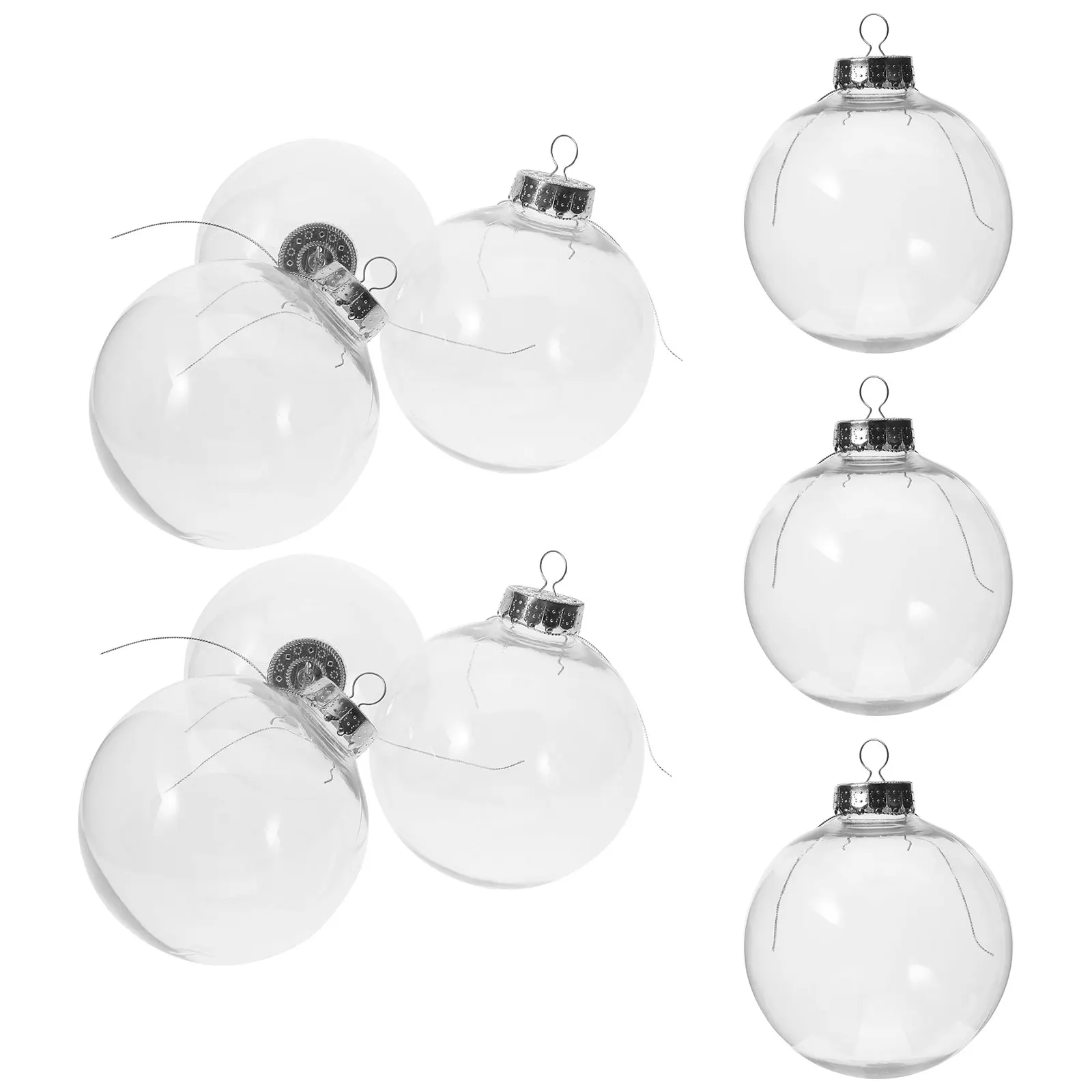 

10 Pcs White Outdoor Christmas Decorations Ornament Ball Transparent Balls for Xmas Tree