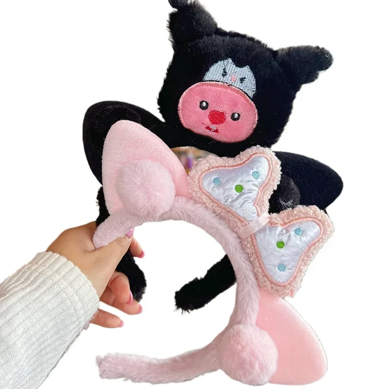 New Loopy Kawaii Plush Headband Cute Girls Sweet Cartoon Ear Hariy Headhoop Doll Decor Women Fashion Hair Accessories Gifts