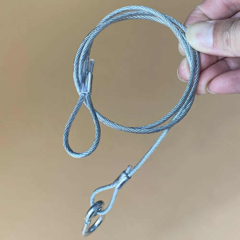 10pcs/15pcs Safety Rope Lighting 3mm Steel Wire 70cm Length DJ Stage Securite Cable Lock For Beam Moving Head LED Par Protection