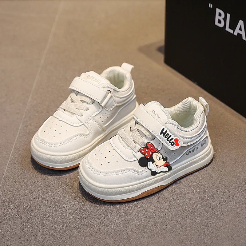 

Зимняя обувь для малышей, детская обувь для девочек, весенне-осенние дышащие детские кроссовки на мягкой подошве с Микки Маусом для мальчиков и девочек