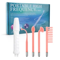 Portable Handheld High Frequency Skin Therapy Wand Machine for Acne Massage Skin Rejuvenation Tightening Wrinkle Reducing Tool