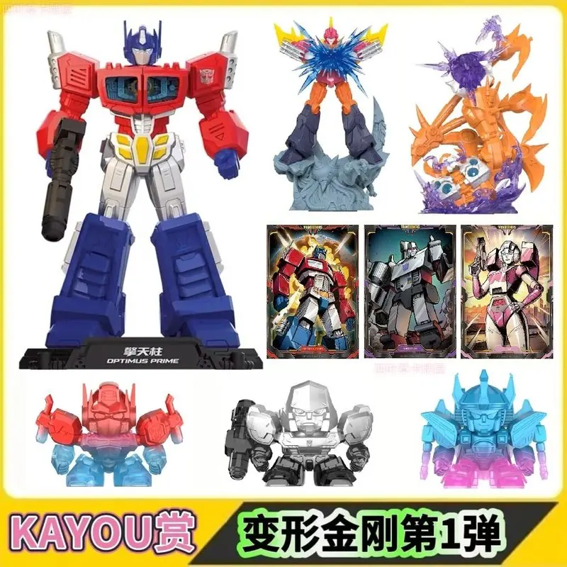 New Kayou Genuine Transformers Optimus Prime Nemesis Action Figure 32cm Pvc Model Statue Desktop Decoration Card Collection Gift