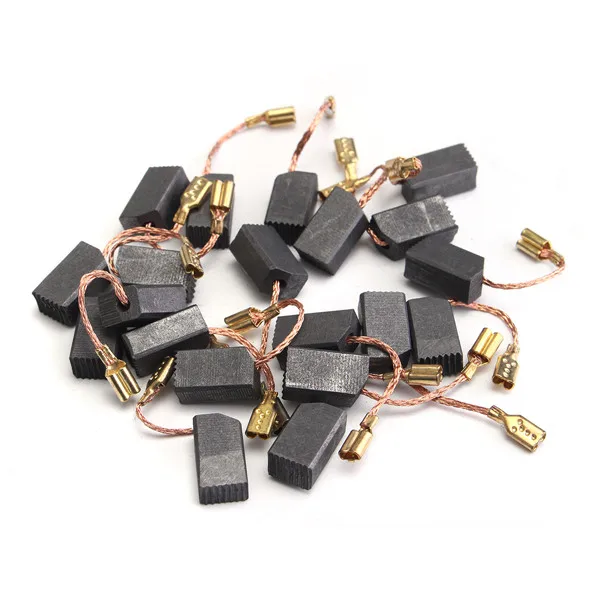 Motor Carbon Brushes 13.6x7.8x6.1mm 20 Pcs/pack for Dewalt 100mm Angle Grinder Electric Drill Electric Hammer