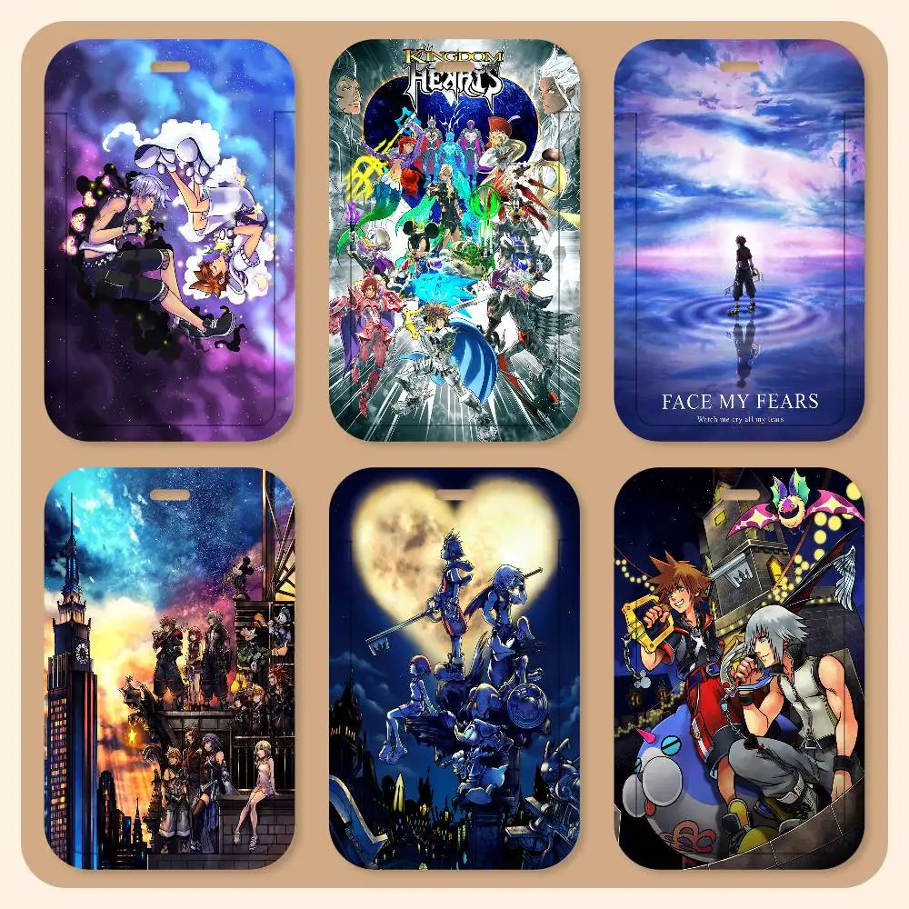 

K-Kingdom Hearts Lanyard Card Holders Student ID Card Holders Neckband Card Holders Access Control Accessories Gifts