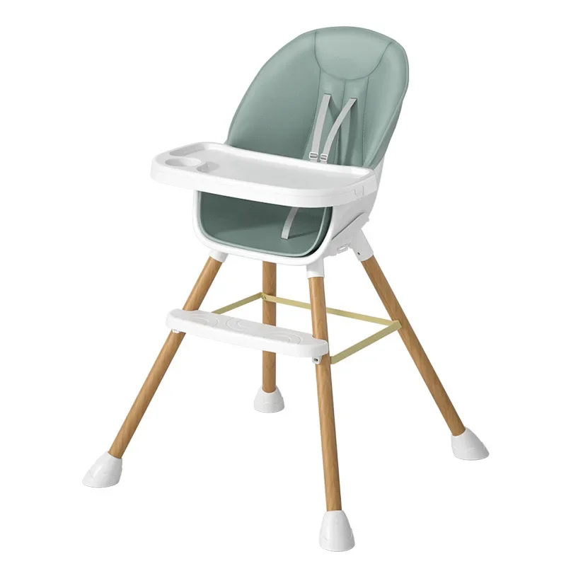 Adjustable Height Multifunctional Food Chair with Cushion Kid Baby Feeding Chair Eat Booster Seat Non Slip Dining Chair