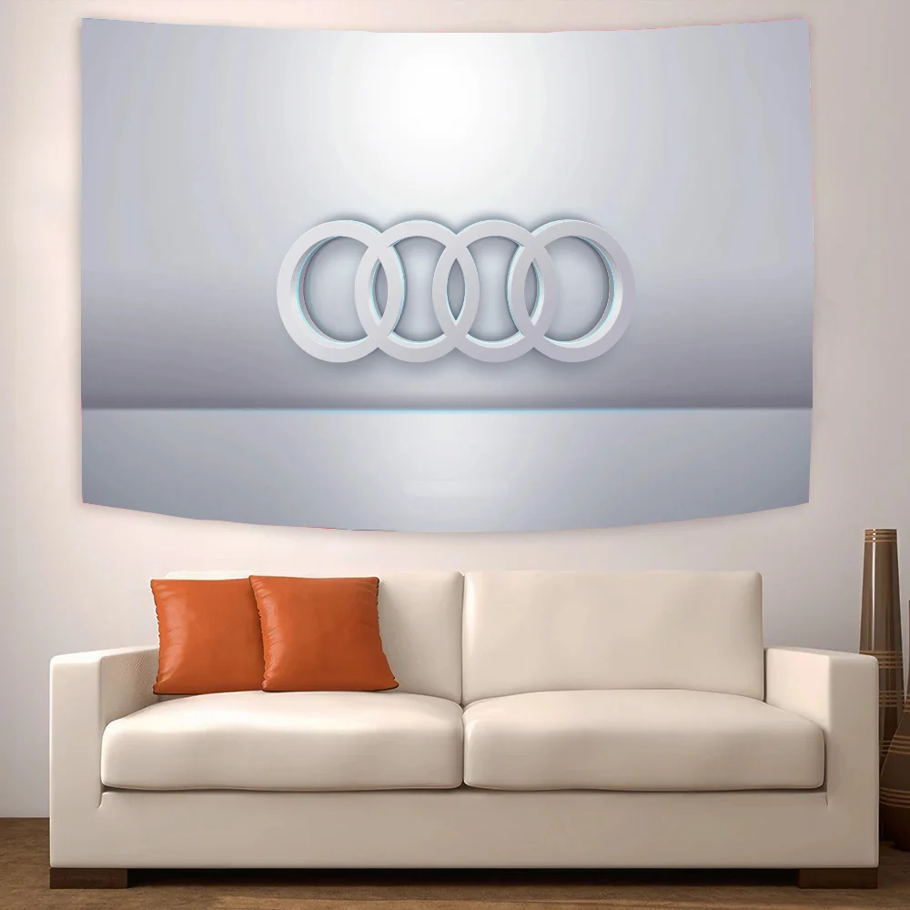 A-audi Logo Home Garden Decorative Flags for Rooms Wall Flag to Hang Flags and Banners Outdoor Decor Garage Decoration Custom