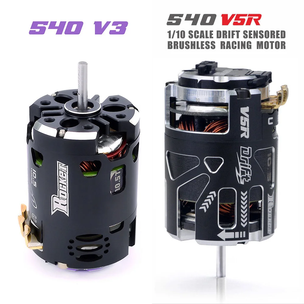 Surpass Hobby Rocket 540 V3 Sensored Brushless Motor 540 V4s 540 V5r for 1/10 1/12 1/14 RC Car Drift Modified SPEC Truck Traxxas