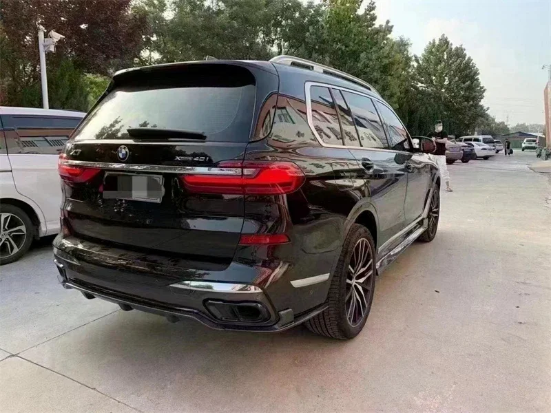 For BMW X7 G07 2019-2023 Forged Carbon Fiber Front Bumper Lip Rear Diffuser Body Side Skirt Kit Trunk Top Spoiler Modification