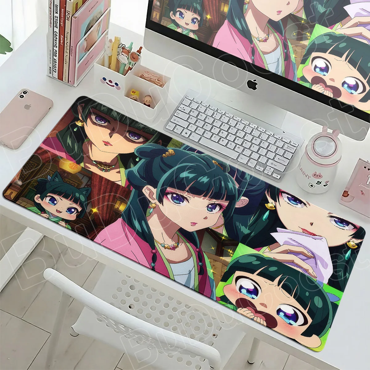 600x300mm The Apothecary Diaries Stitch Edge Durable Laptop Office Table Mat XL Anti-slip Rubber Keyboard Cute Anime HD Mousepad