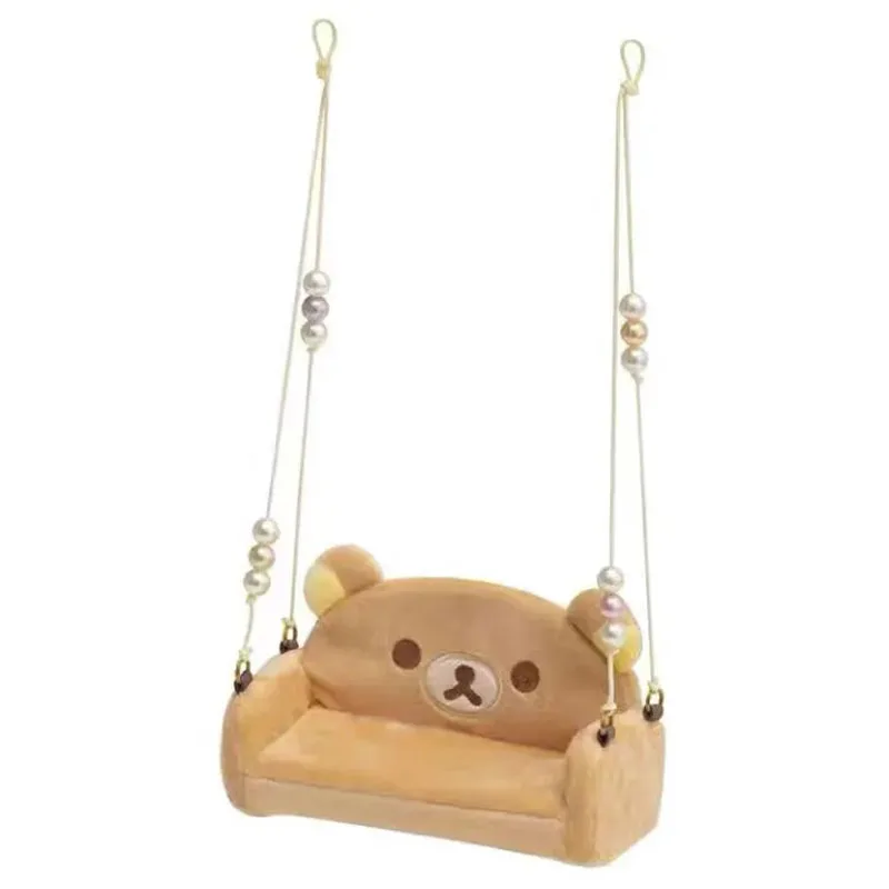 Kawaii Rilakkuma Cute San-X Plush Swing Sofa Doll Desktop Storage Box Cute Cartoon Anime Wall Decoration Girls Christmas Gifts