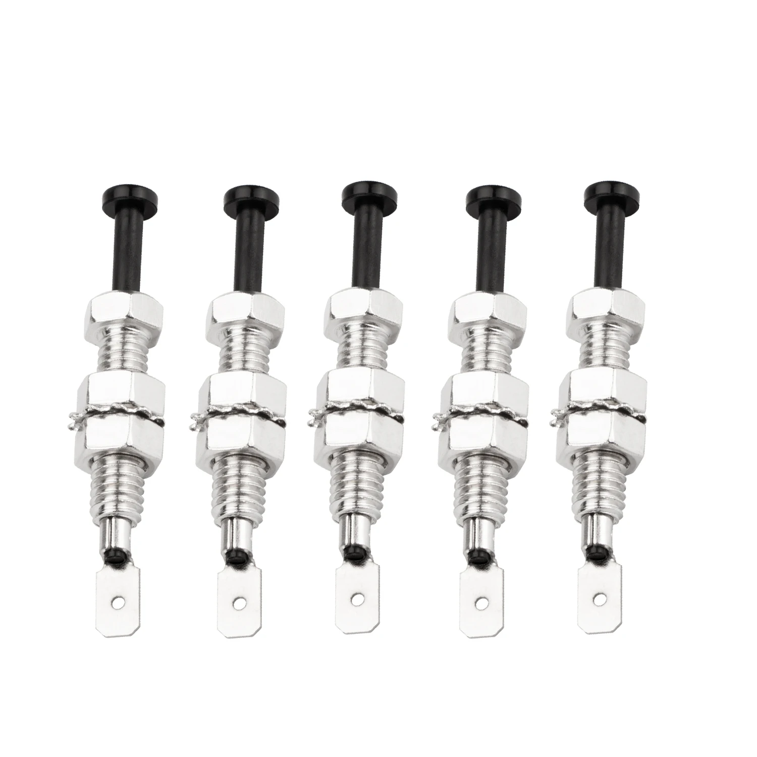 DaierTek 5PCS Door Pin Switch Car Hood Jamb Auto Alarm Security Adjustable Momentary ON Off 12VDC 20A for Automotive Trunk