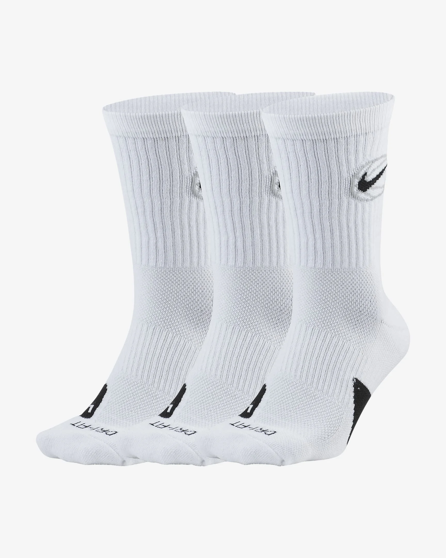 

Nike Everyday Quick-drying mid-length basketball socks (3 pairs)