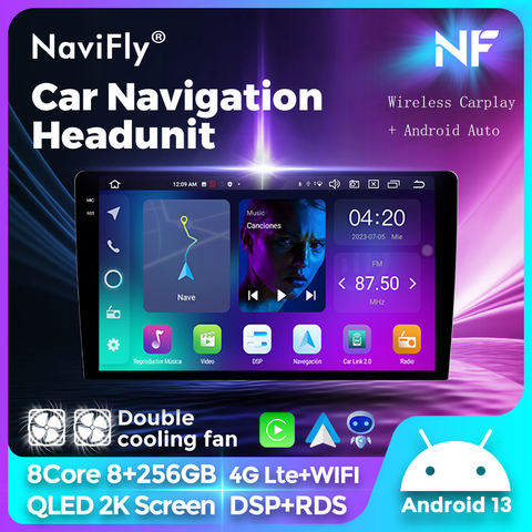 Navifly 차량용 스테레오 7862 지능형 시스템, 올인원 라디오 헤드 유닛 카플레이, 범용 9/10 인치 스크린, 2 din 올인원 네비게이션 안드로이드 안드로이드 올인원 안드로이드 오토 무선 자동차 전자기기 네비게이션 차량용품 카플레이어 안드로이드 오토 안드로이드 카플레이 모니터 네비게이션 한국어지원 차량용 네비게이션 한국어지원 최신형무선 카플레이 안드로이드오토 대시보드형 안드로이