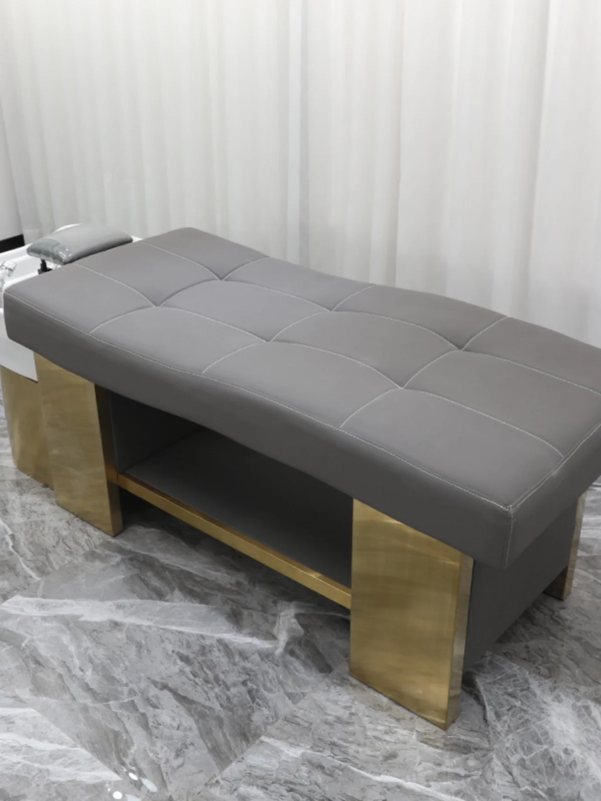 

Internet celebrity barber shop shampoo bed hair salon flush bed hair salon full lying stainless steel massage bed ceramic shampo
