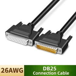 0.5M DB25 DB15 DB37 Male to Female Cable Double-Shielded with Foil Metal Braid D-SUB 37/25/15 PIN RS232 Serial Data Cable