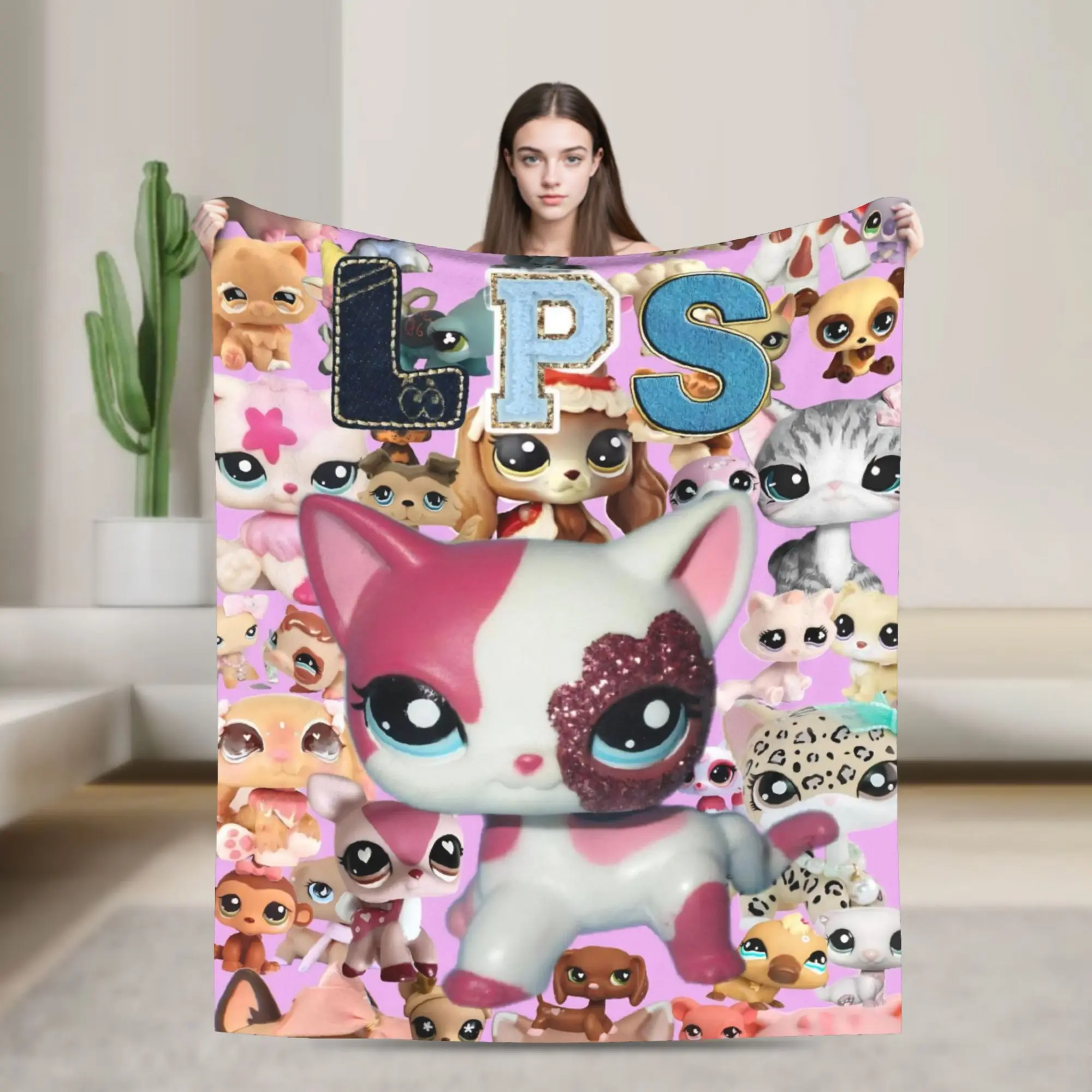 Littlest Pet Shop Gift Blanket For Men Women Super Soft Warm  Throw Blankets for Bed 50x60 Inches Multiple Sizes