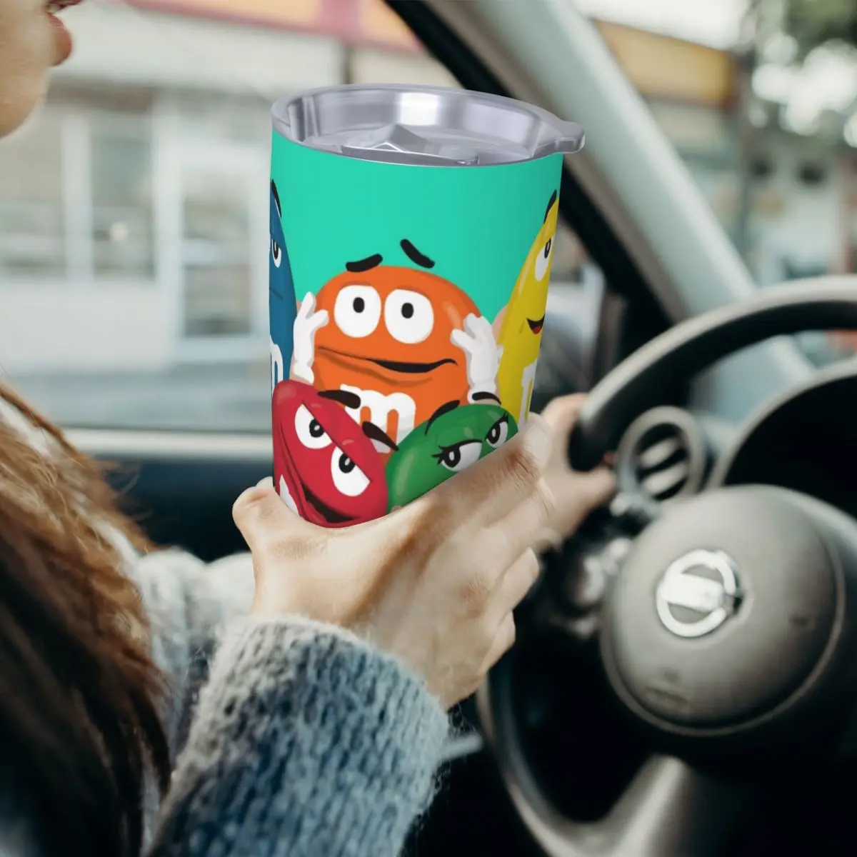 M And M Character Baby Stainless Steel Tumbler Vacuum Insulated Mug Thermal Cold Cups Straw With Lid 20oz