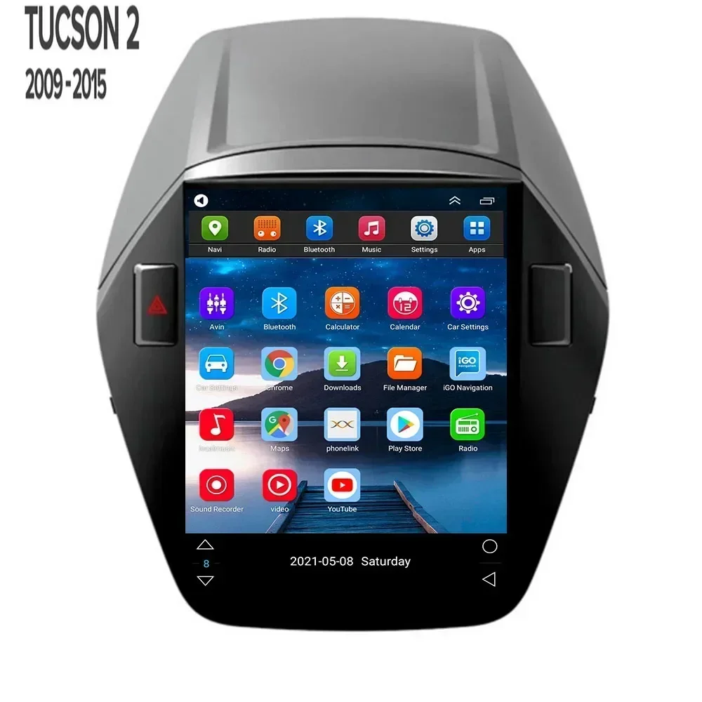 Autoradio Android 13, 2din, GPS, Stéréo, Carplay, DSP, RDS, Lecteur Vidéo à Limitation, pour Voiture HYUNDAI TUCSON feat 35TUCSON IX