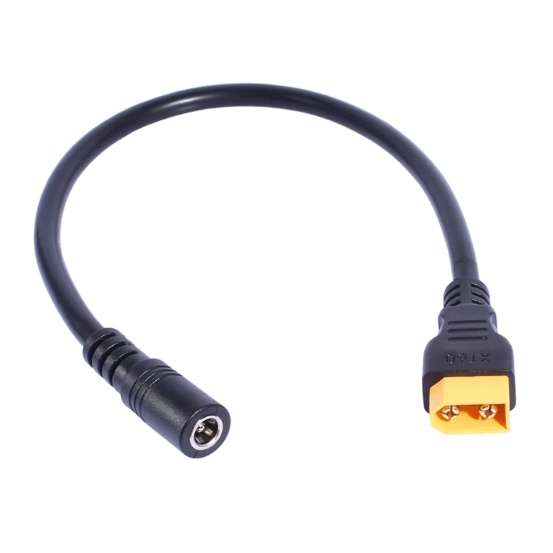 XT60 Male to 5.5x2.1mm/5.5x2.5mm Power Cable for Remote Energy Storage with 5.5x2.1mm/5.5x2.5mm Male/Female Ports