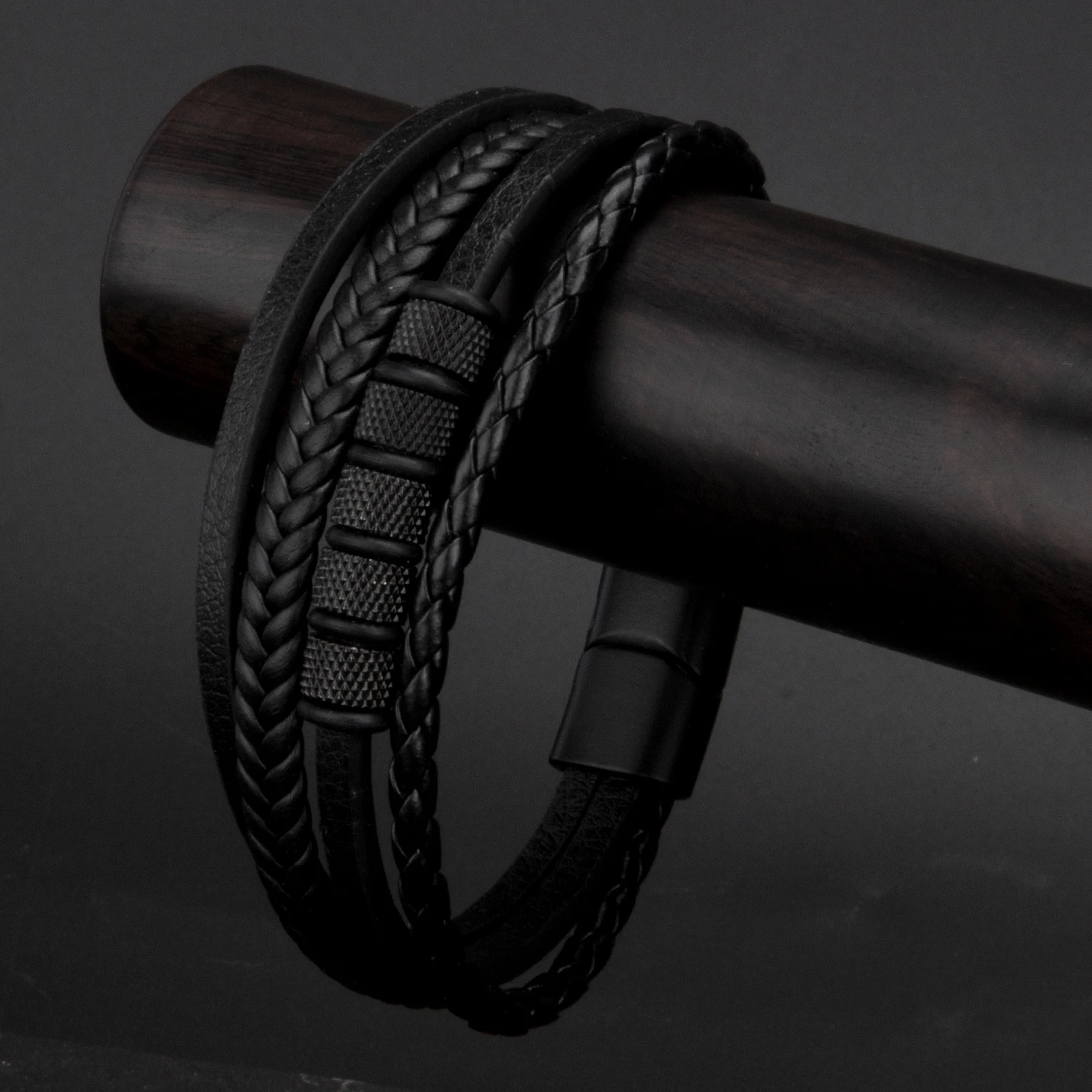11 Types Woven Leather Man Bracelets Gift Zinc Alloy Bracelet For Man Black Rope Hand-woven Multi-layer Brown Male Bangle Punk