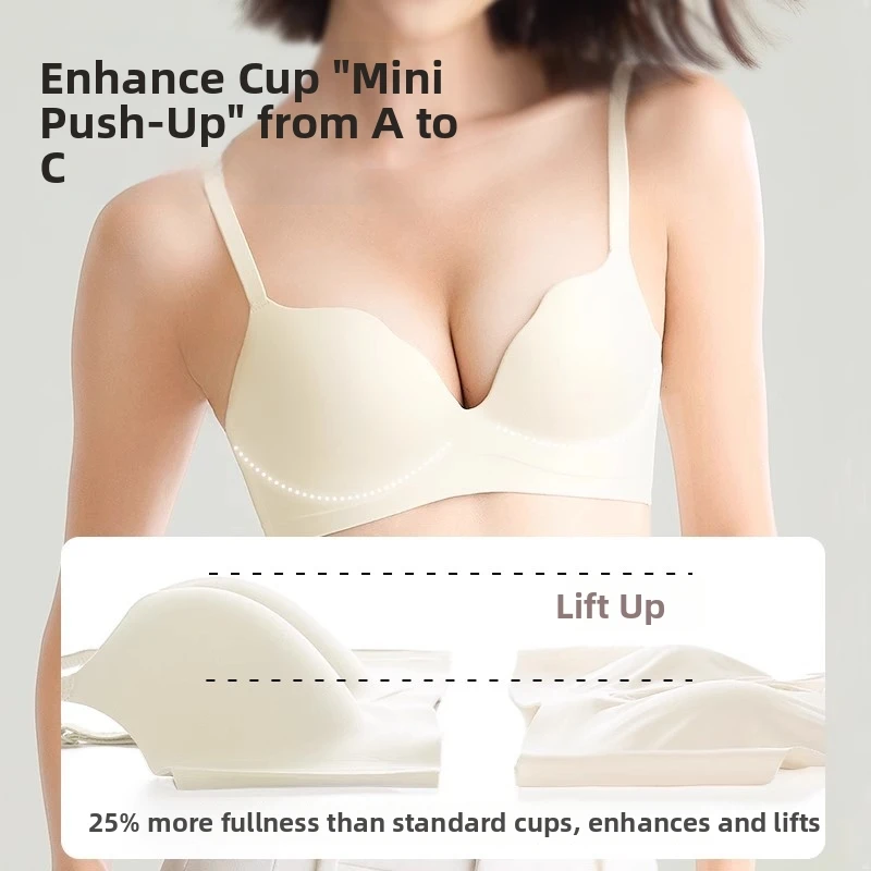 Seamless Push Up Bra Women Wirefree Comfortable Side Support Reduce Extra Flab Breathable Lingerie