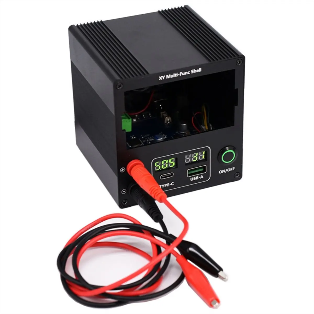 618 Mega Sale-Aluminum Alloy Housing DIY Kit DC Boost Converter Power Module with Full Protocol PD Fast Charging Type-C Port