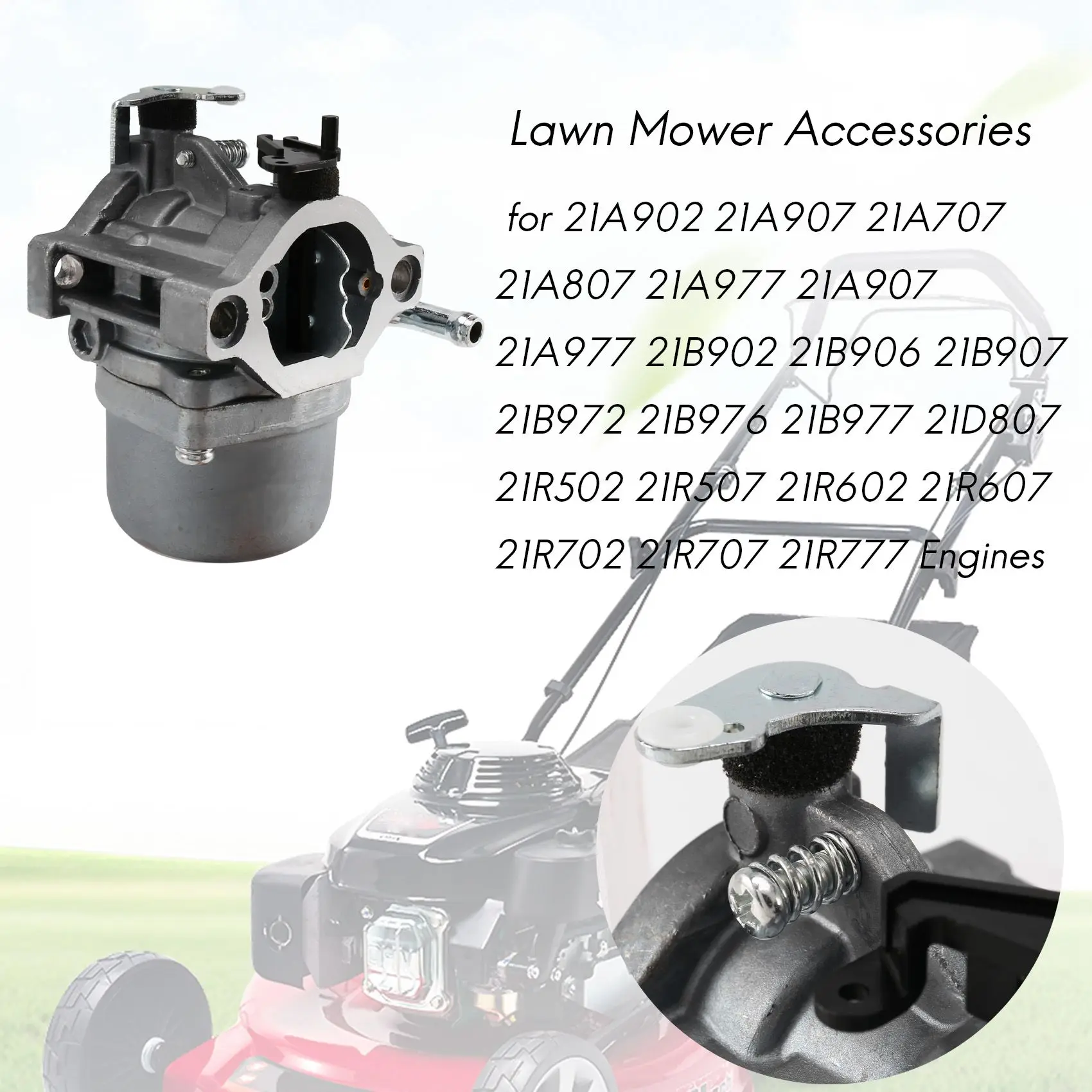 

Карбюратор B50C 590399 для двигателя газонокосилки Briggs & Stratton 796077 с прокладкой, топливным шлангом, фильтром и клапаном