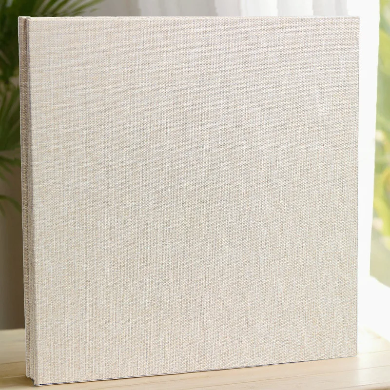 20 Sheets 40 Pages 16 Inches Self-adhesive Photo Album Handmade Scrapbook Vintage Linen Anniversary Wedding Guestbook