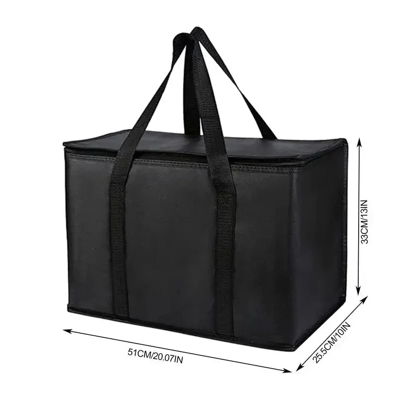 65L to 70L Insulated Tote Bag Grocery Fruit Food Meal Big Storage Cooler Outdoor Shopping Organizer Delivery Zipper Thermal Case