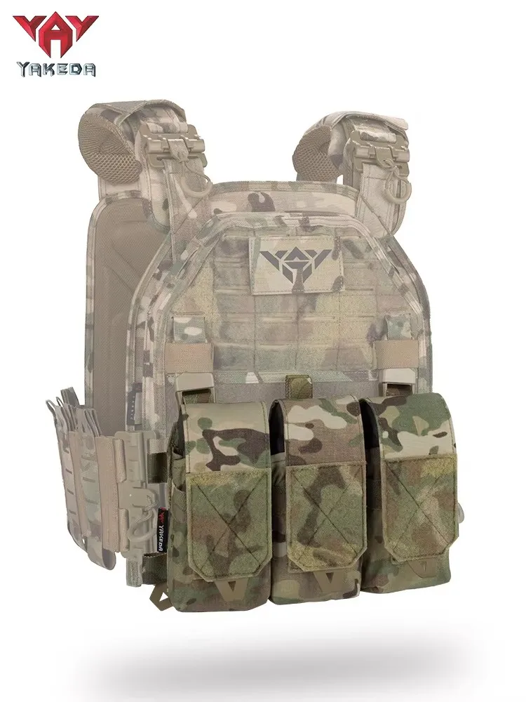 

YAKEDA тактическая нагрудная вешалка, аксессуары, многофункциональная сменная откидная крышка 556/762, универсальная композитная тройная передняя панель