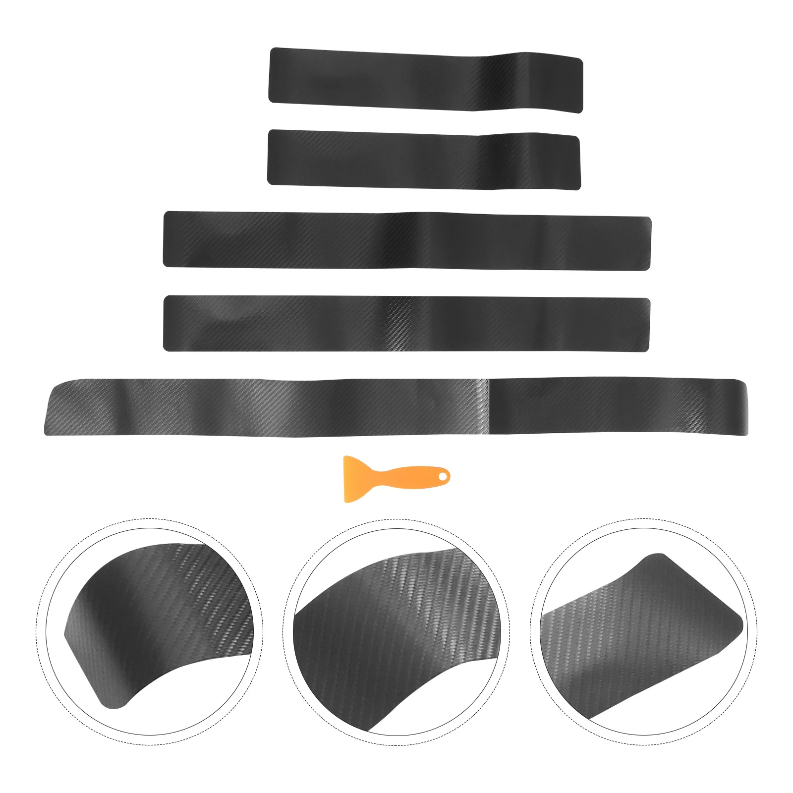 

5 Pcs Adhesive Protector Bumper Stickers Door Entry Guard Car Anti-scratch