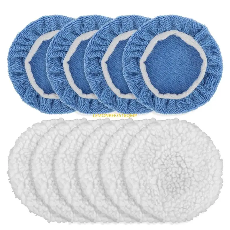 

M68B 10pcs Car Buffing Pad Set Soft Sipe Wool & Microfiber Posling Sopgrades для легкой очистки и технического обслуживания