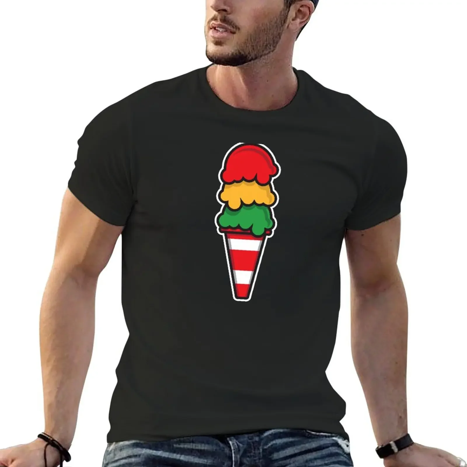 

Traffic Cone Ice Cream T-Shirt cotton graphic tees custom t shirt plain mens fashion