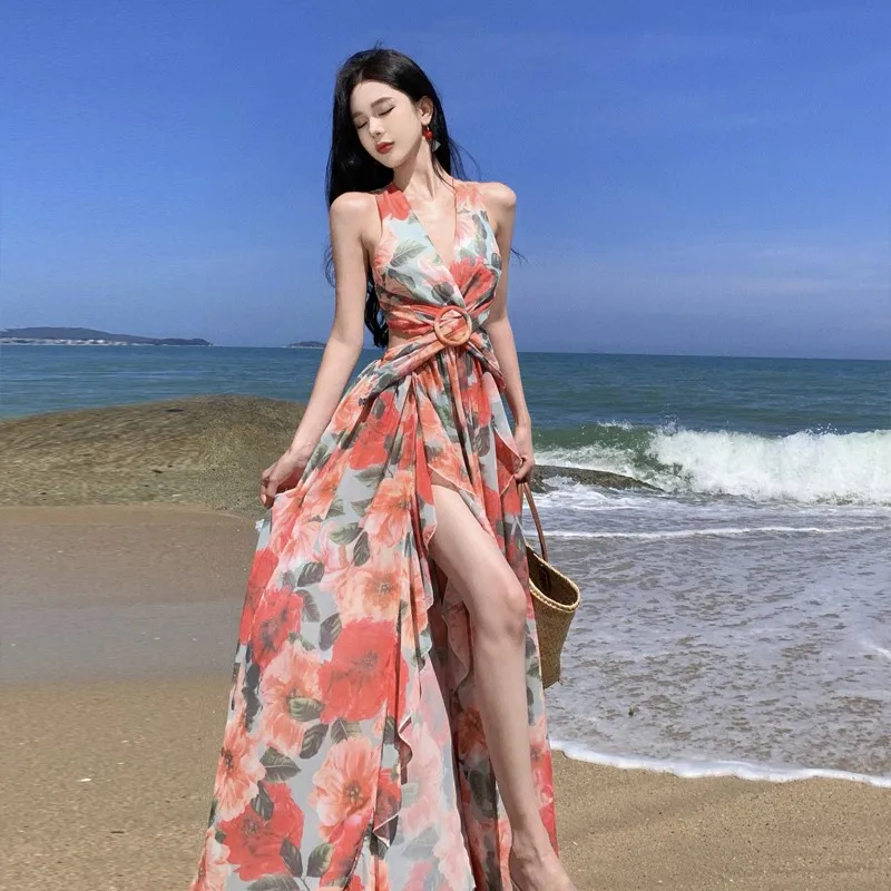 Floral Slip Dress Gentle Fairy Beach Seaside Vacation