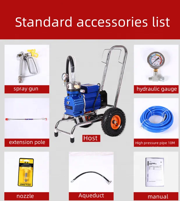 Portable Home Use Paint Spray Machine With Pump And Motor New Condition For Wall Painting And Cleaning