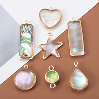 10pcs 5pcs Shell Pendant Heart Star Copper Charms Pendants for DIY Earrings Bracelet Necklace Jewelry Making DIY Components