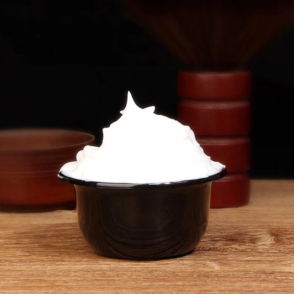 

3pcs Black Shaving Foam Bowl for Men Reusable Shave Cup Durable Household Lather Bowls Stable Base Travel Use Gifts