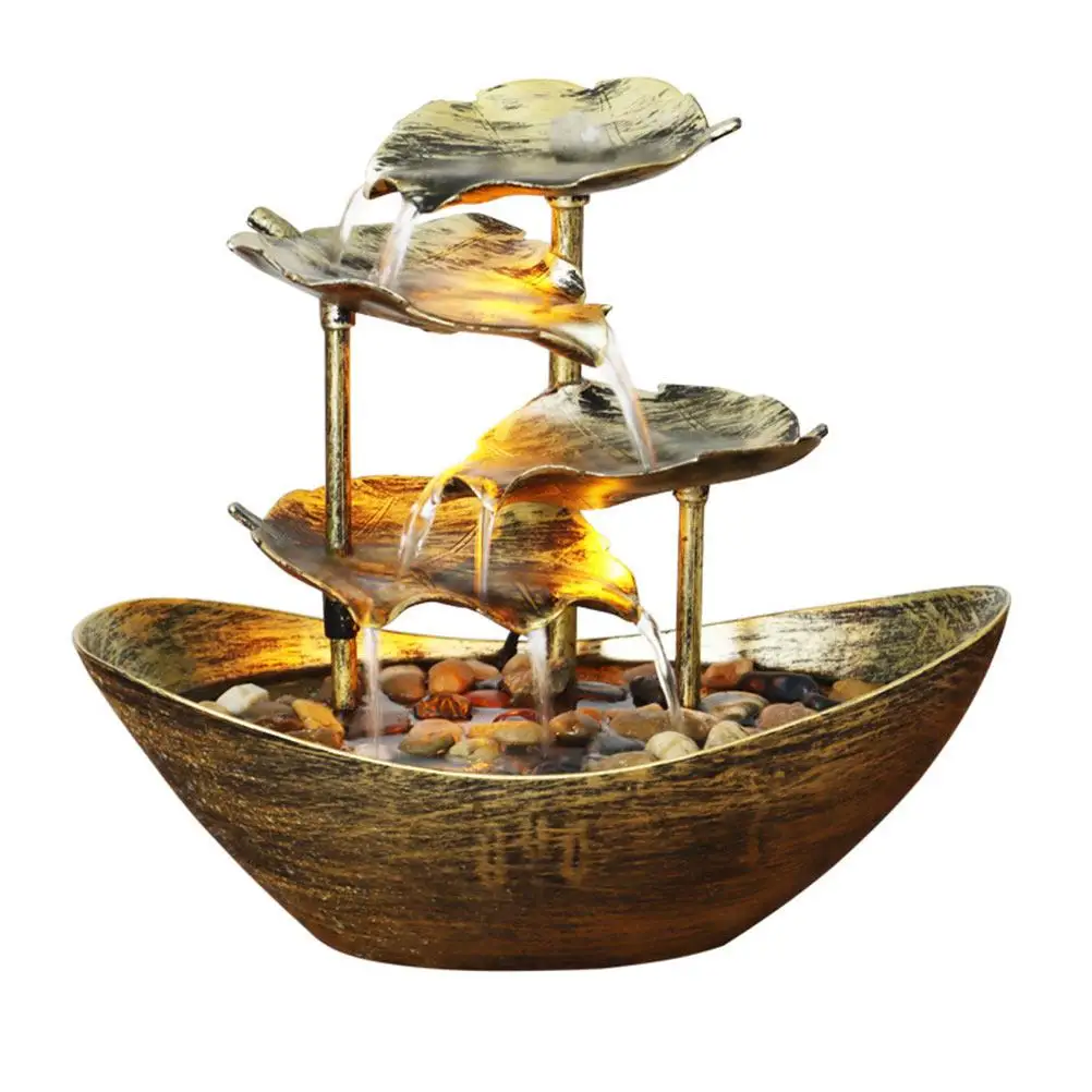 

Plastic Tabletop Small Waterfall Waterfall Ornament Desktop Water Running Ornament Landscape Bedroom Living Room Gift