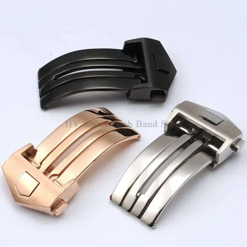 18mm 20mm klamra ze stali nierdzewnej do serii TAG skórzany pasek silikonowy zapięcie wymiana paska do zegarka klamra metalowe składane zapięcie