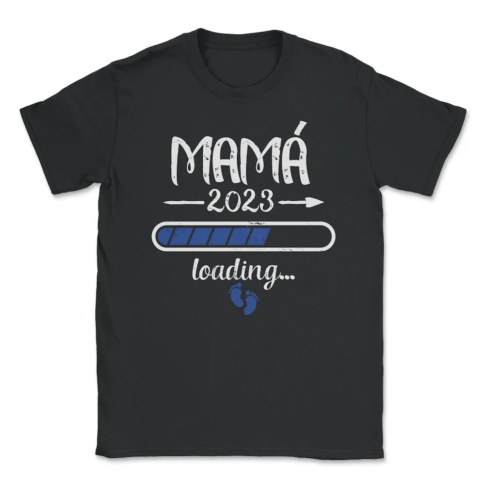 Mama 2023 Loading Pregnancy Announcement Mother Birth T shirt