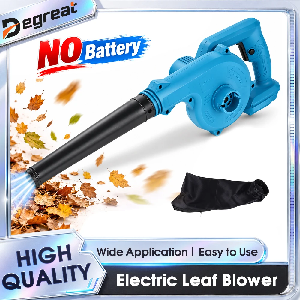 Soffiatore a batteria 2 in 1 Degreat, tecnologia turbo, portatile, leggero, maneggevole, ideale per il giardino, con funzioni di soffiaggio e aspirazione, per la pulizia di cortili, prati, arbusti,