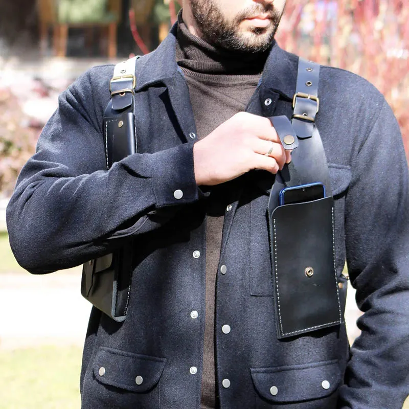 

Средневековая кожаная кобура в стиле стимпанк, сумка для мотоцикла, кошелек для телефона, карманный костюм викинга, праздничный дорожный кошелек, сумка