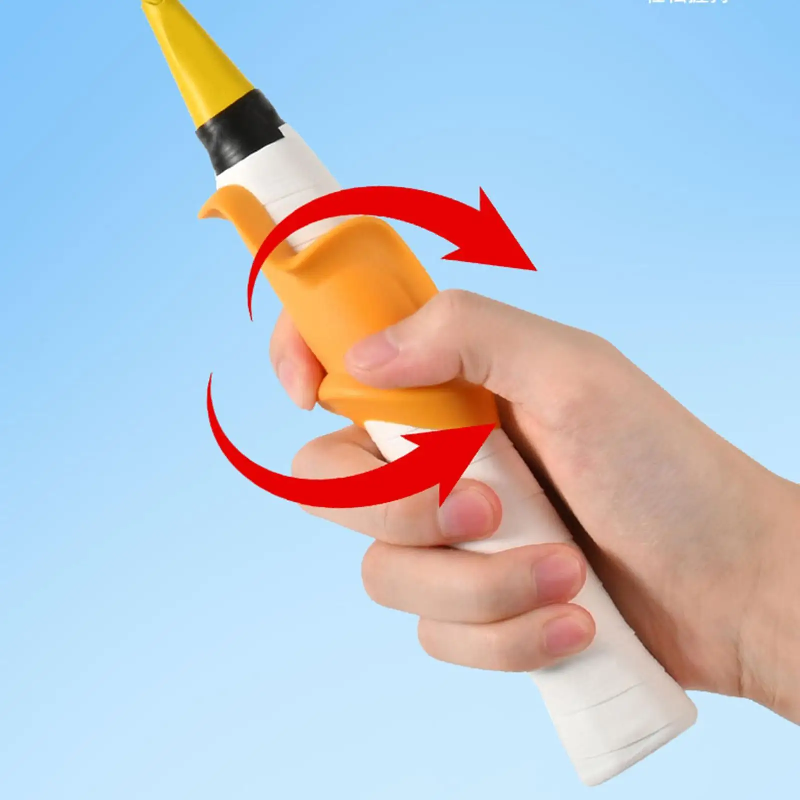 

Badminton Grip Aid Racket Handle Isolator Swing Tool Ergonomic Badminton Grip Trainer for Beginner Enthusiast Outdoor Badminton