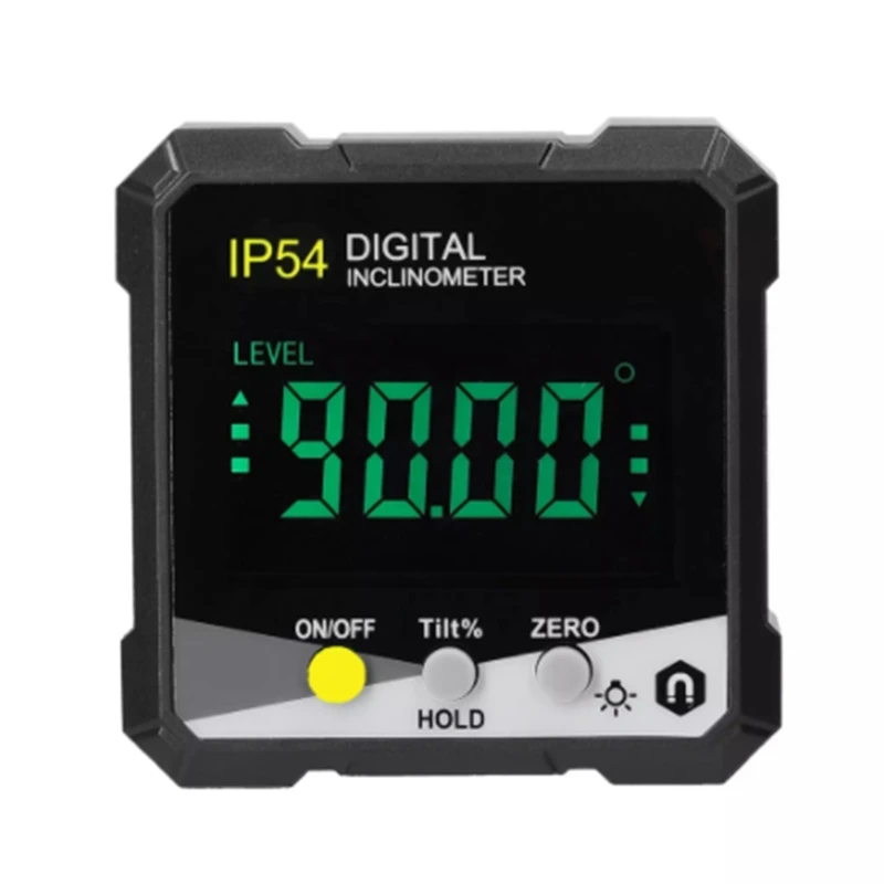 Ip54 4x90 ° digitaler Neigung messer lcd Hintergrund beleuchtung Winkelmesser Neigung messer Winkel lineal einseitiges elektronisches Goniometer