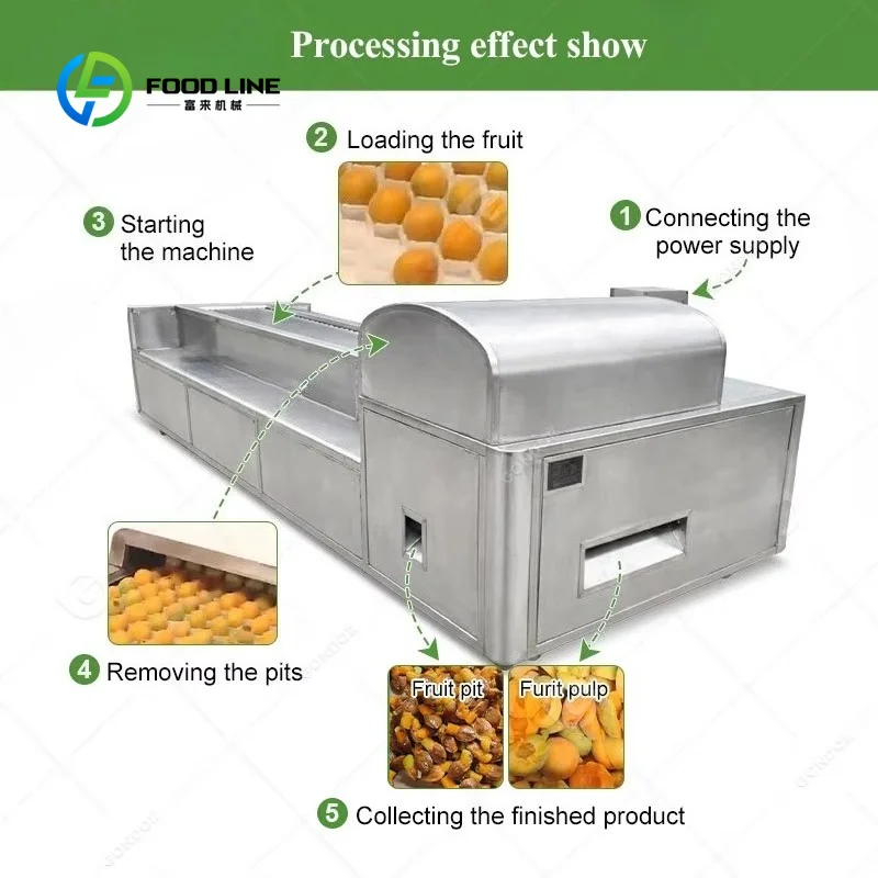 Customized Automatic Dates Pitting Fruit Kernel Removing Machine Jujube Seed Remover Multi-function Fruit Coring Equipment