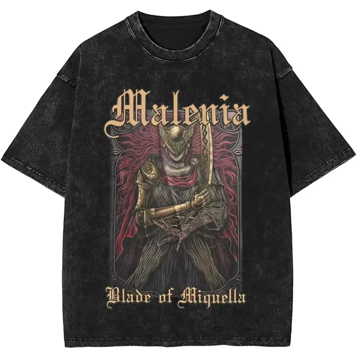 

Новинка: Мужская футболка Malenia Blade Of Miquella с графическим принтом, мужская одежда, футболки для мужчин, Ropa Hombre