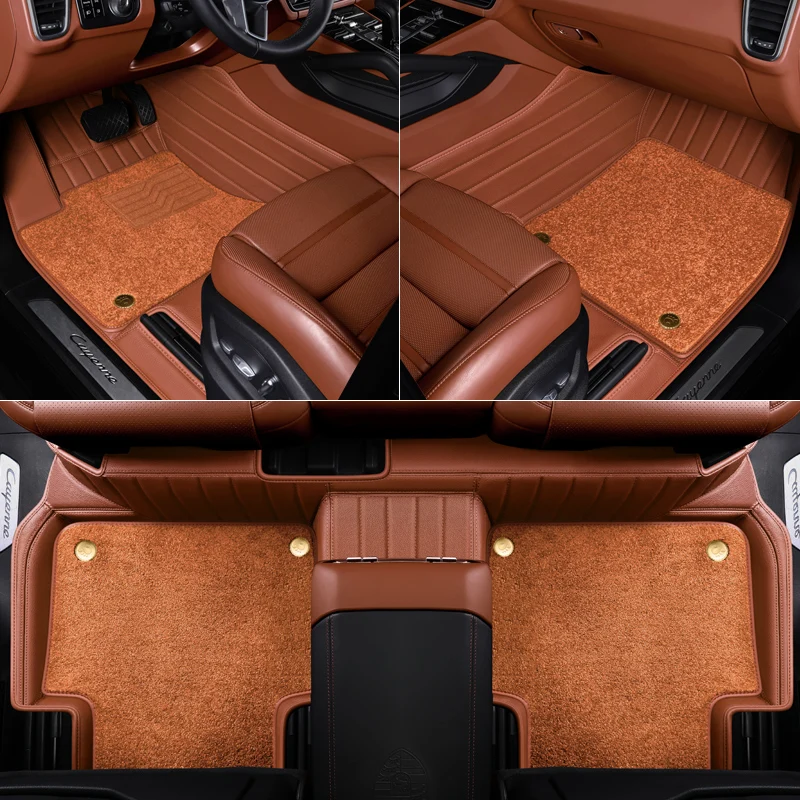 

Suitable for customizing high-end car mats for Porsche Cayenne, the front and rear seats are made of cowhide ECO material