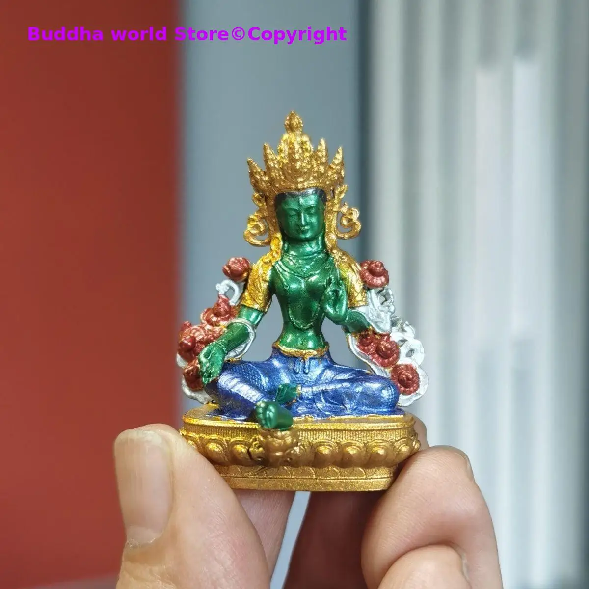 50% off rare Tibetan Buddhism pocket Buddha figurine Tara Vajrapani small Jambhala Buddha statue Buddhist lama monk worship