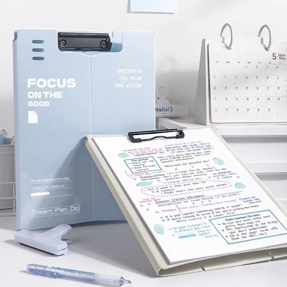 Business Writing Pad Stand File Folder Folding Clipboard A4 Board Clip Folder Portable Document Paper Display Stand Shelf